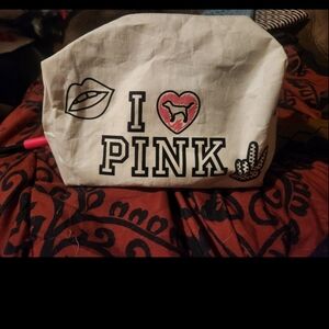 Pink makeup bag